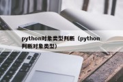 python对象类型判断（python 判断对象类型）